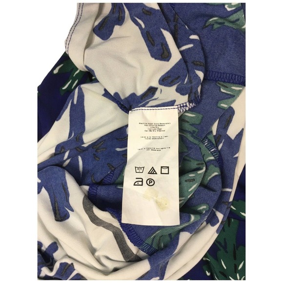 A Pea In The Pod Maternity Sleeveless Knot Front Leaf Stretch Maxi Dress Blue M - Picture 8 of 10